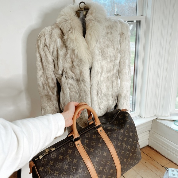 Gorgeous rabbit fur coat white gray - Picture 2 of 13